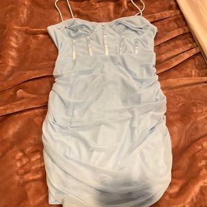 Soft blue mini dress